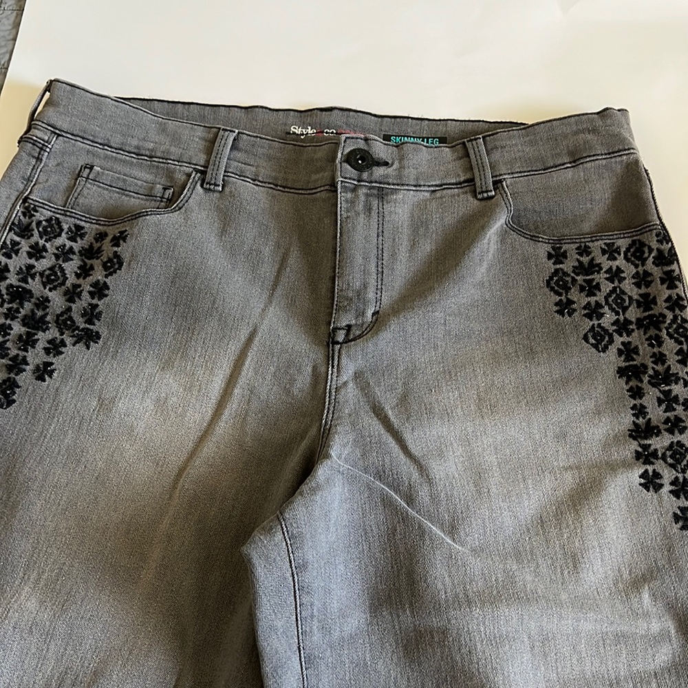 Style& Co Denim in Gray with pocket detail Size 16